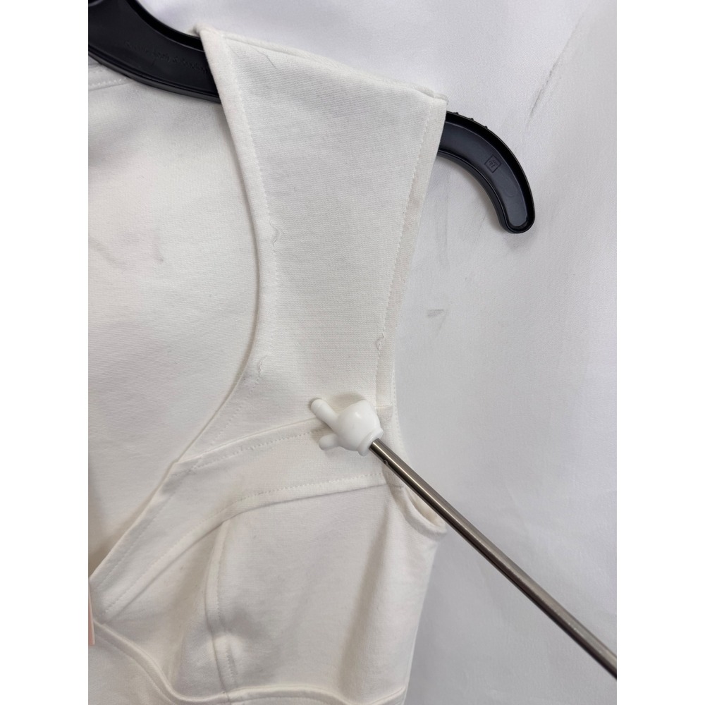 Aqua White Scoop Neck Tank Top - Picture 4 of 7